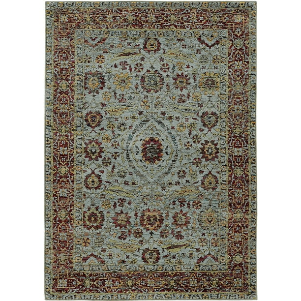 5 ft. 9 in. L x 4 ft. W Oriental Weavers Rectangular Area Rug in Beige 5 ft. 9 in. L x 4 ft. W Oriental Weavers Rectangular Area Rug in Beige